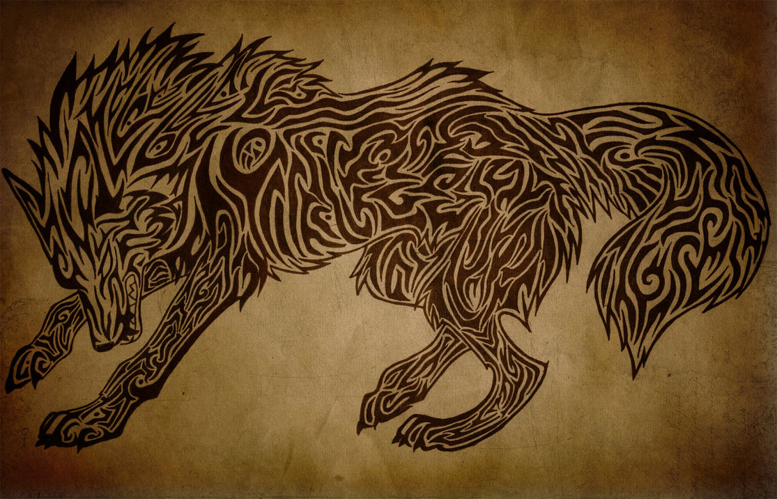 wolf therian tribal DTbackground (re-uploaded) by Mercuriumis on