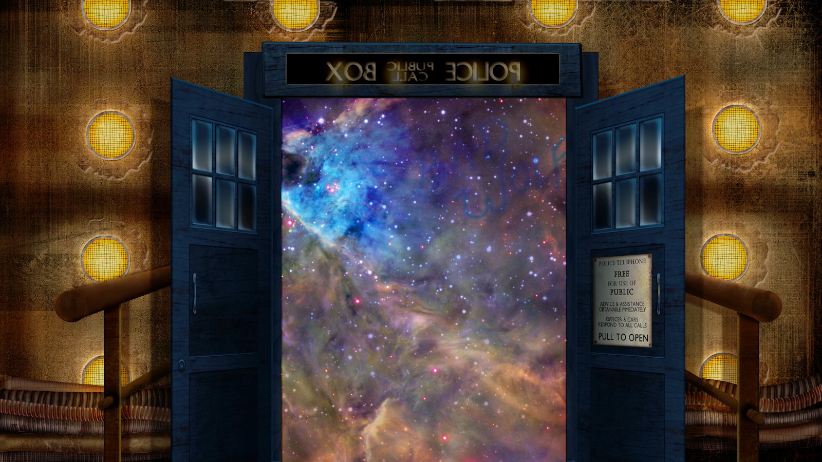 10th doctor tardis wallpaper by xxtayce customization wallpaper 1600x900