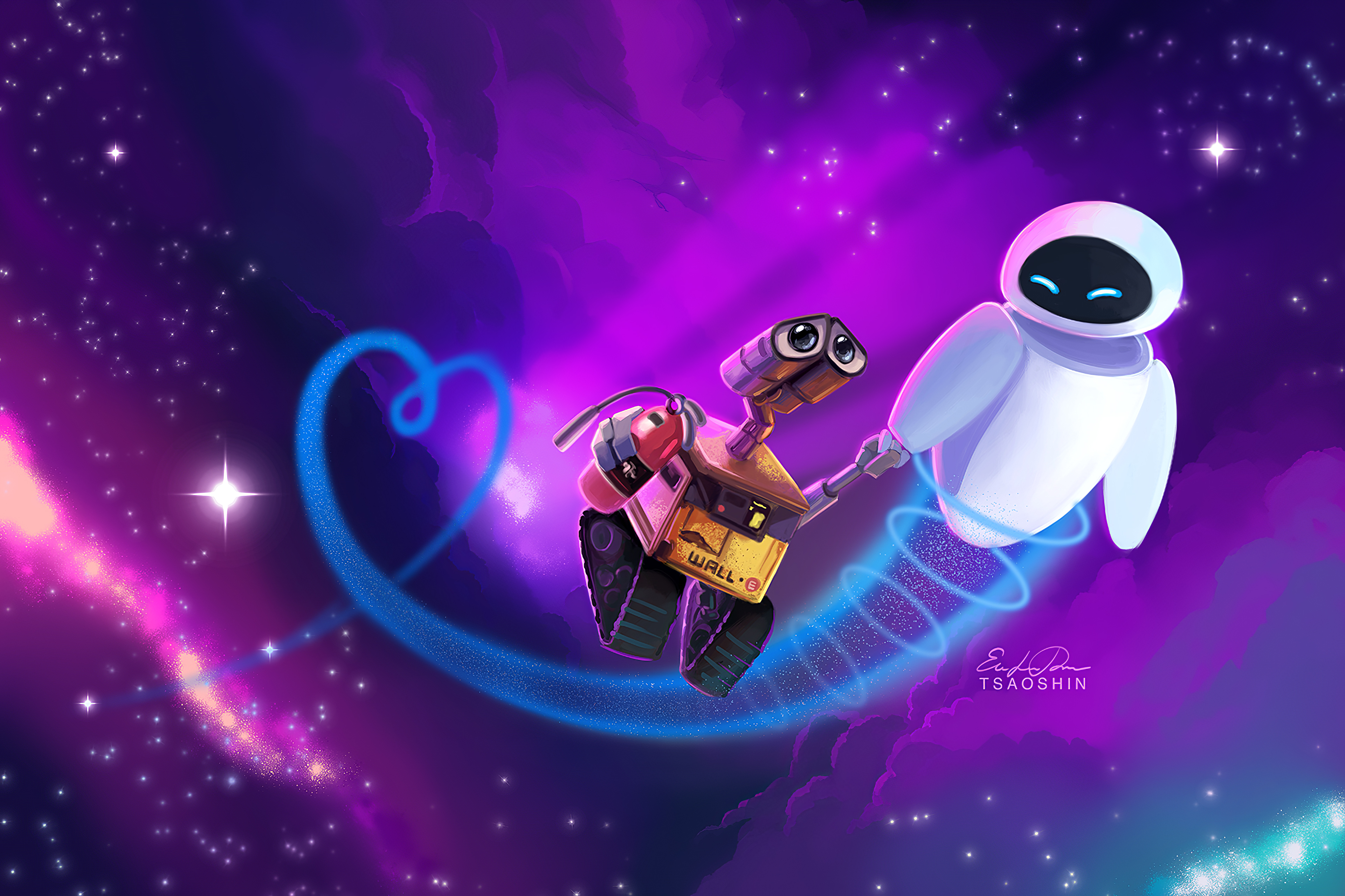 Wall E And Eve 4k Wallpaper HD Artist Image Photos