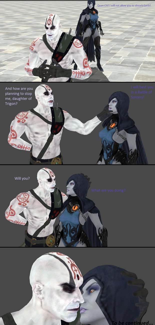 Quan Chi and Raven by Tretta101