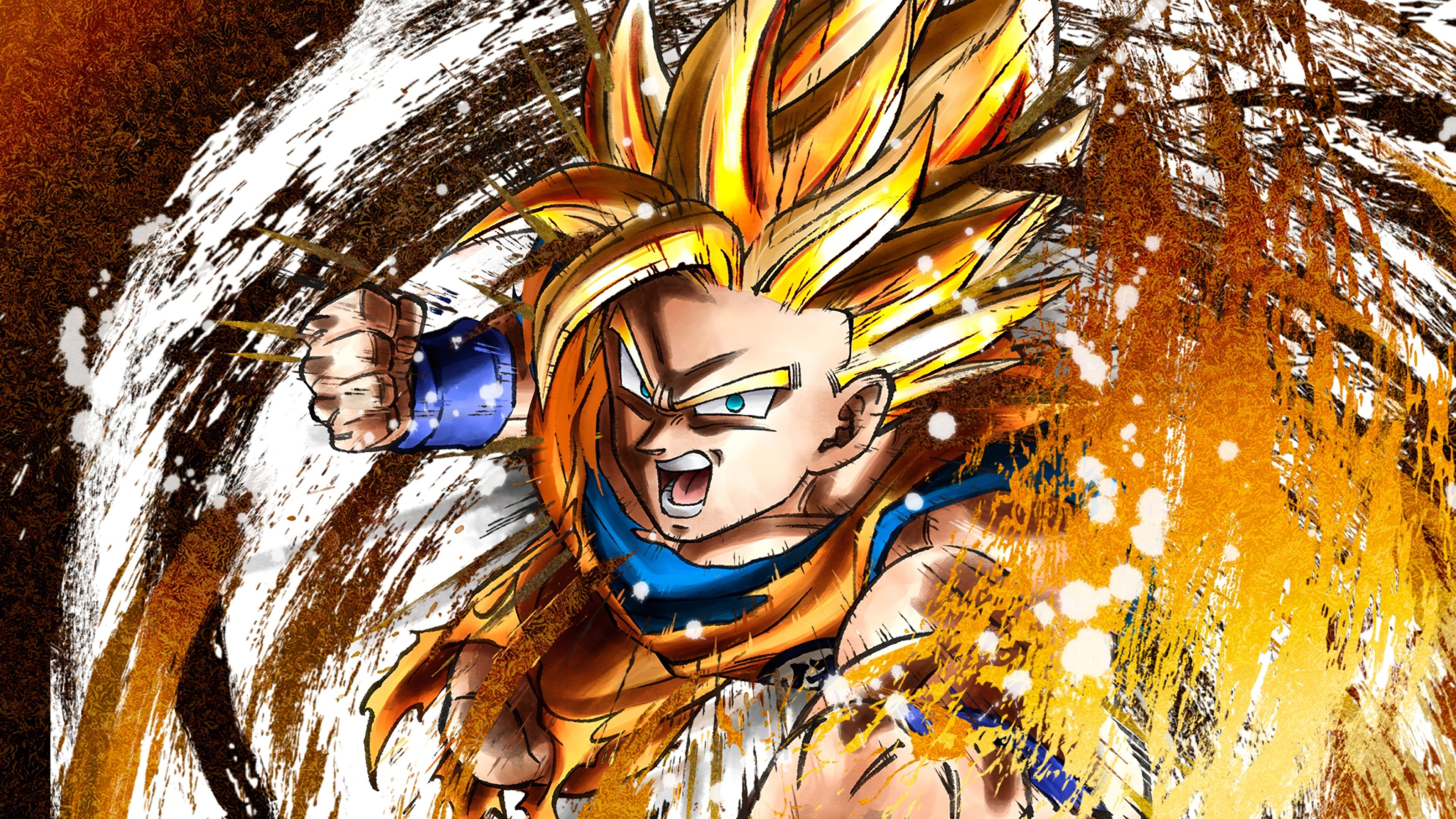 Goku Super Saiyan charging up in Dragon Ball Z