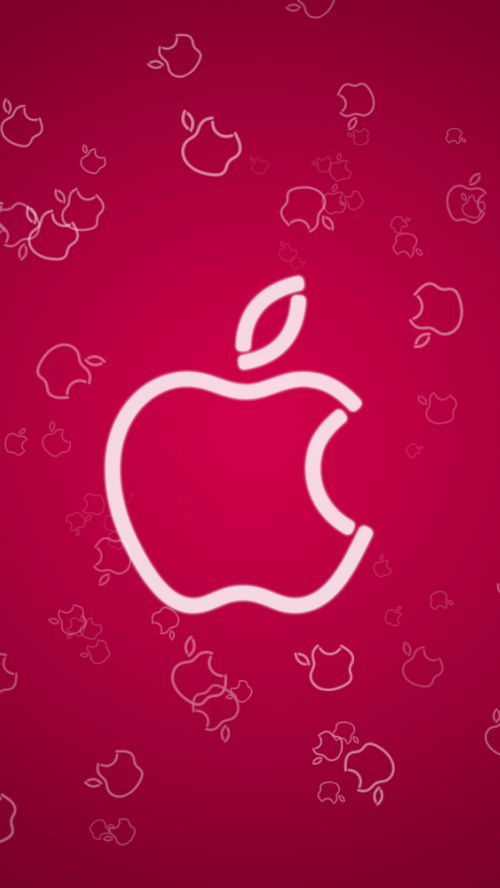 Hq Wallpaper Apple Logo Design Dark Red iPhone