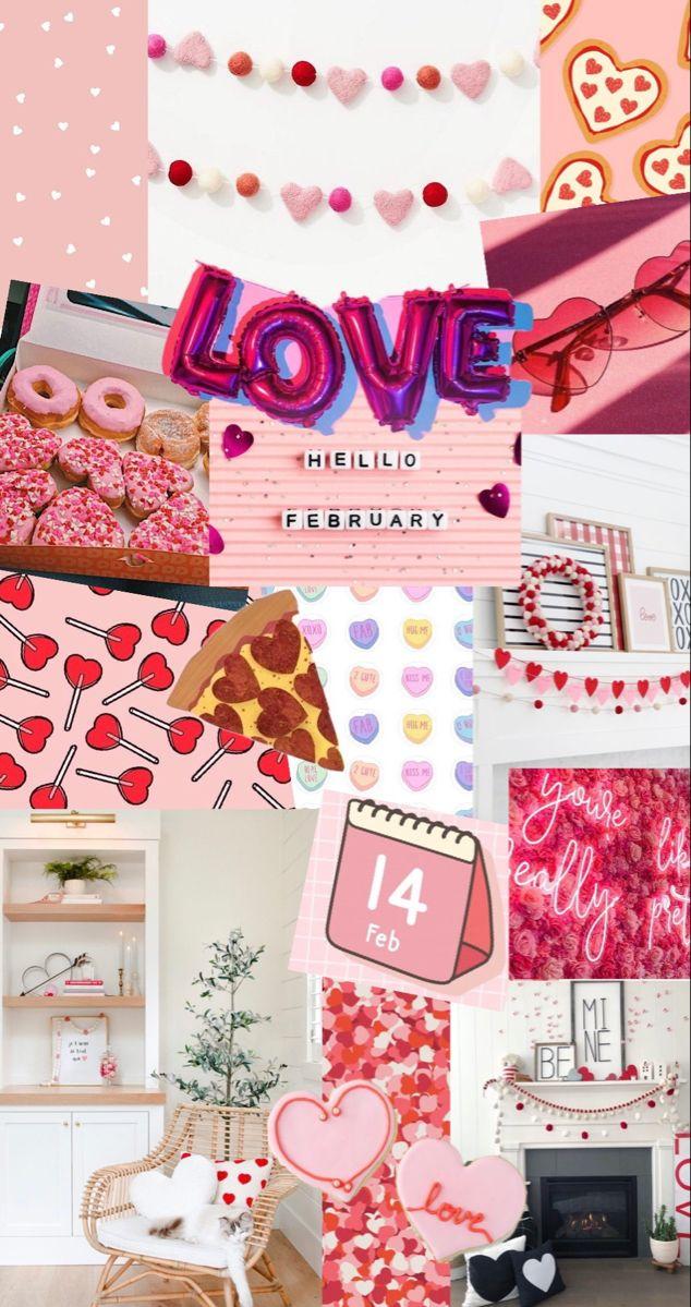 Elevate Your Phone S Aesthetic With Valentine Day Collage Wallpaper