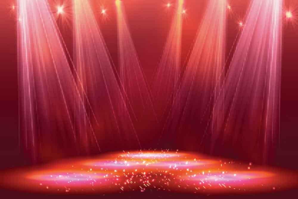 Prom Homeing Backdrop Stage Lighting Red Background Yy00231 E