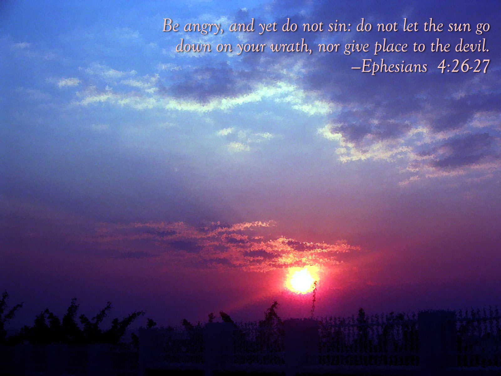 Sunset with Bible Verse from Ephesians