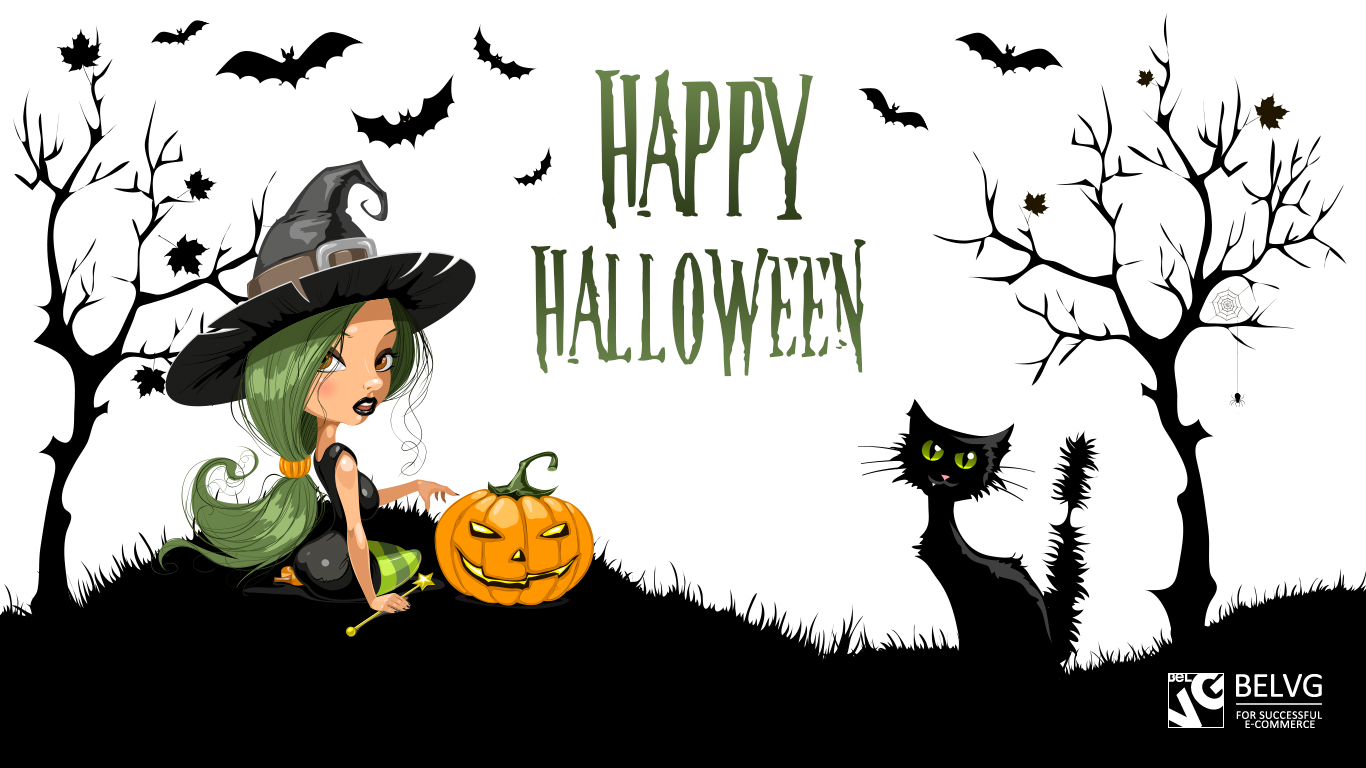 Halloween Witch Google Skins Happy Background