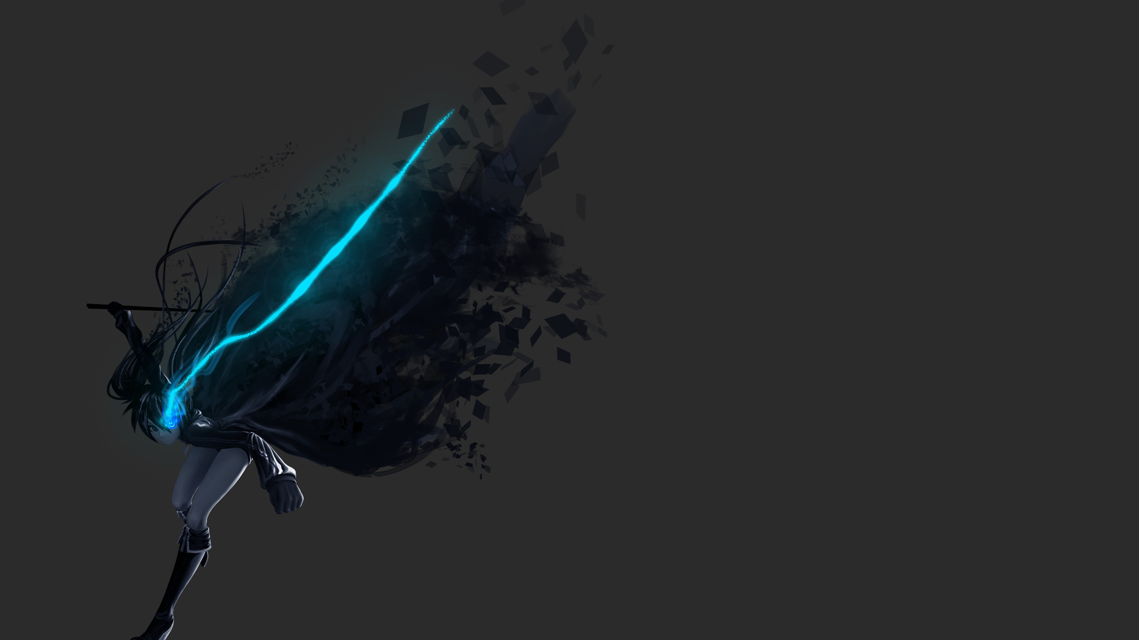 Dark Black Anime Wallpaper 4k