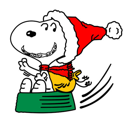Snoopy Christmas Sleight Wallpaper