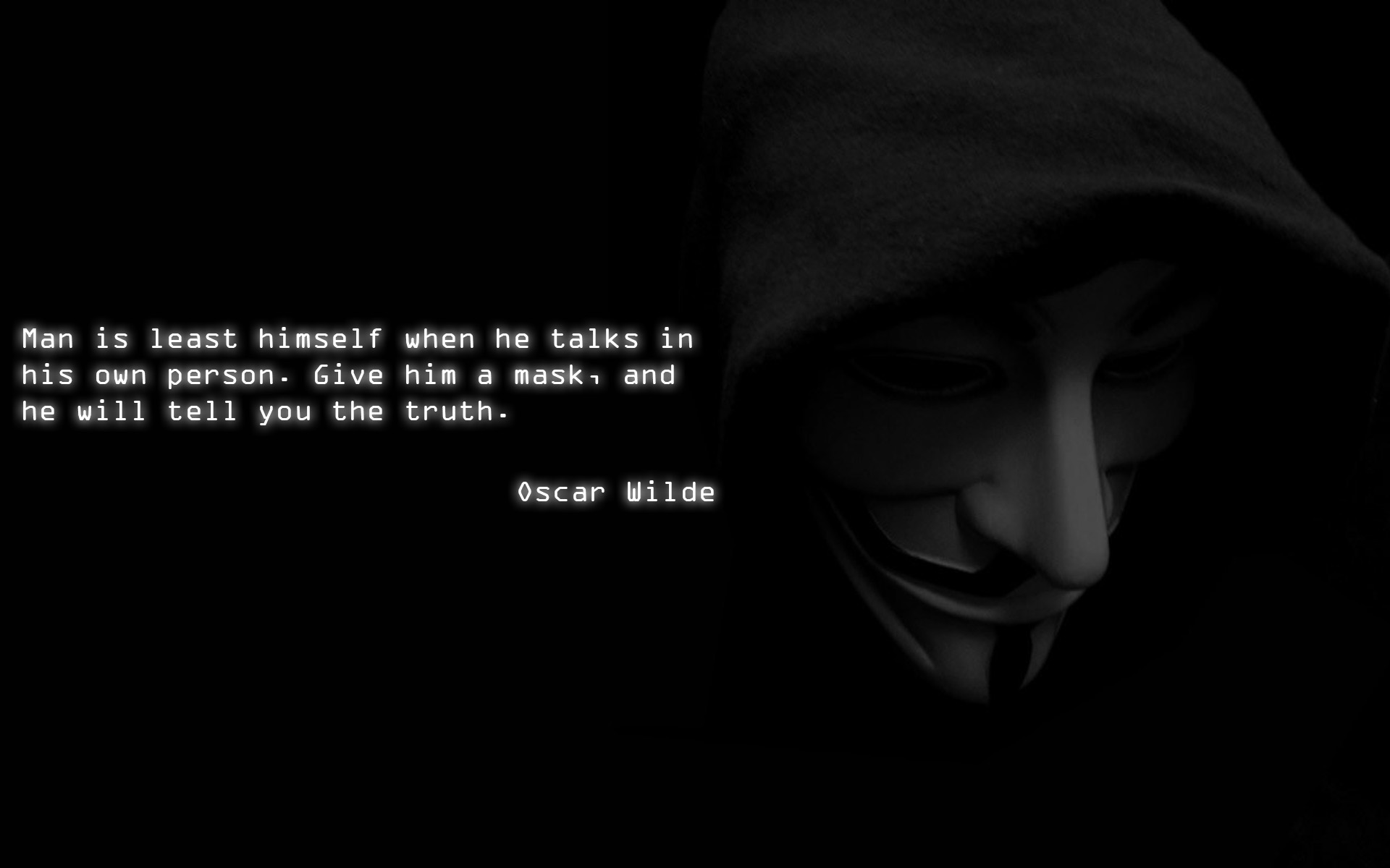 Anonymous Wallpaper Just Added A Quote