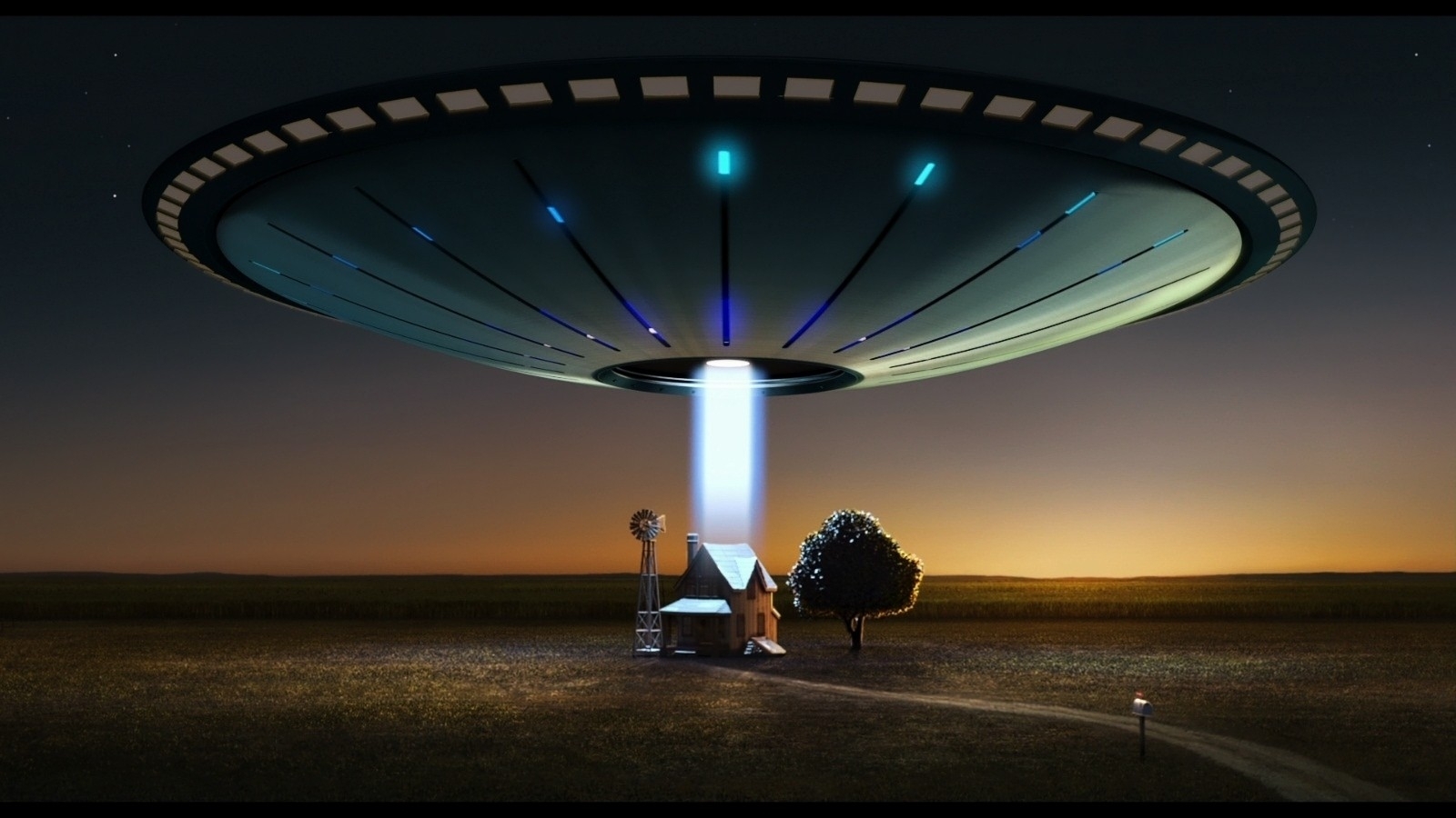 Sci Fi Ufo Spaceship Spacecreft Humor Farm Landscapes Buildings House