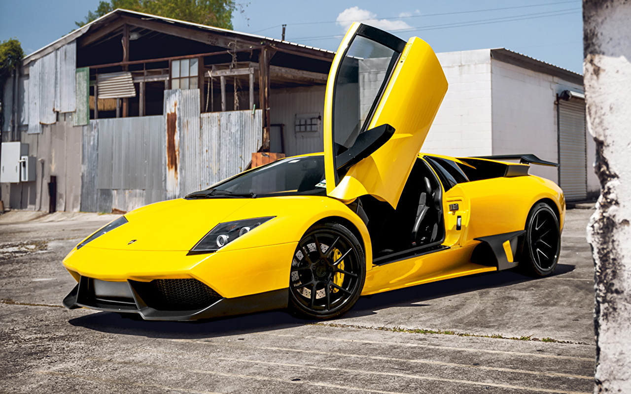 Wallpaper Lamborghini Murcielago Luxury Yellow Auto