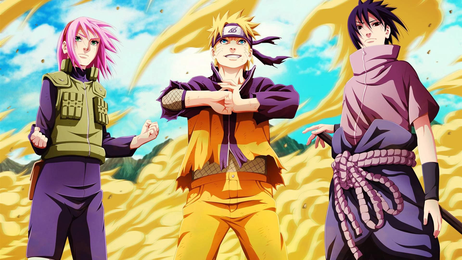 Naruto Sakura Sasuke Team Wallpaper HD With