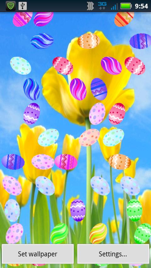 Rotating Easter Eggs Wallpaper Screenshot