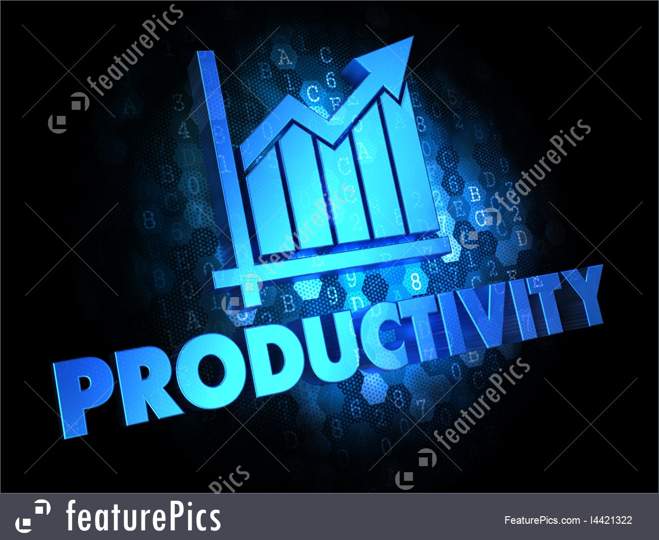 Productivity On Dark Digital Background