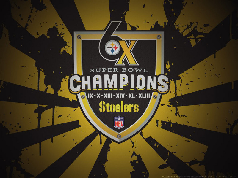  Steelers Six time Champions Splatter phone wallpaper by chucksta