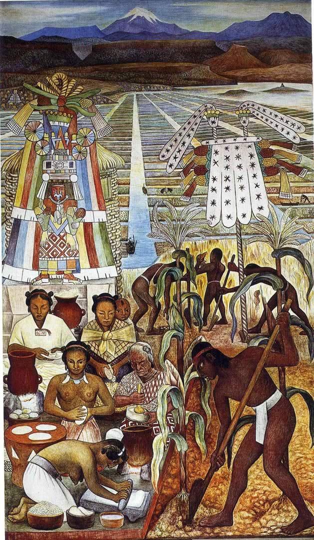 Huastec Civilization Diego Rivera Paintings Wallpaper Image