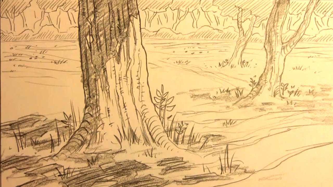 How To Draw Forest Background For Manga