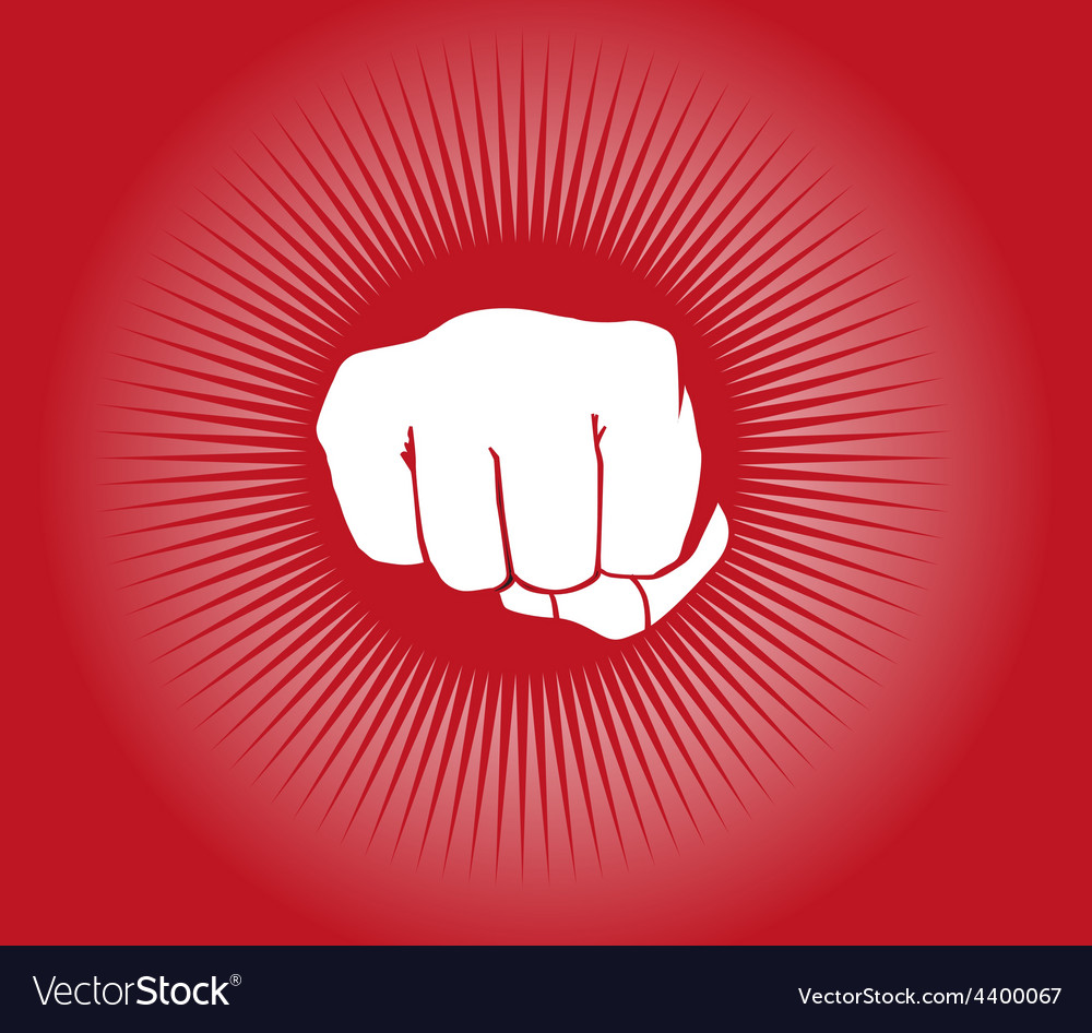 Fist Power Punch Background Royalty Vector Image