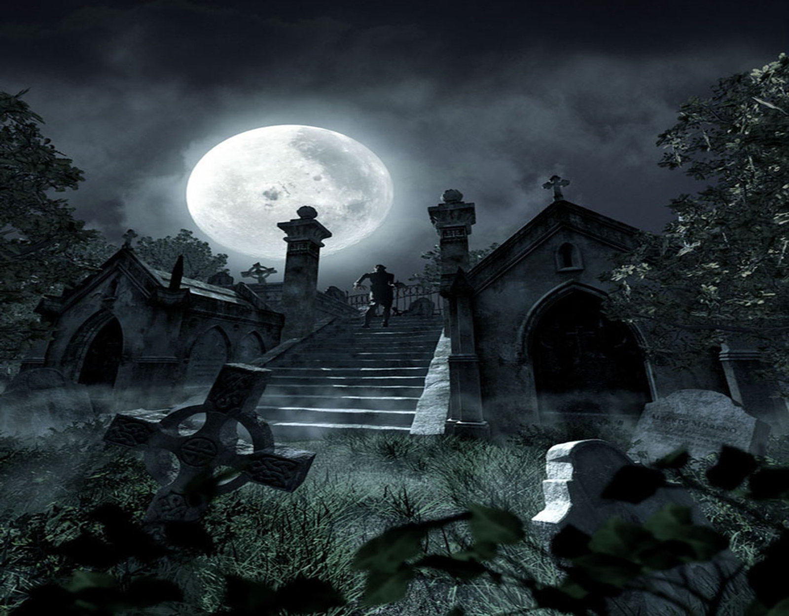 Graveyard Full Moon By Myjavier007