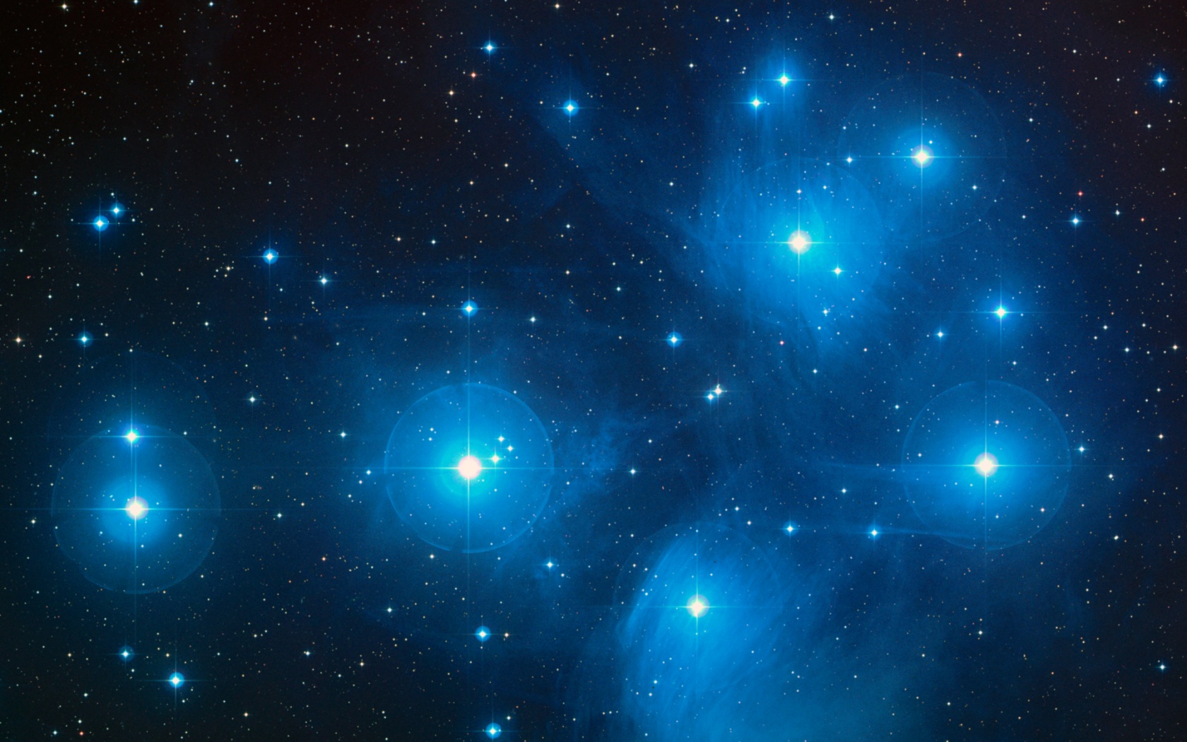 1680x1050 Outer Space Pleiades desktop PC and Mac wallpaper