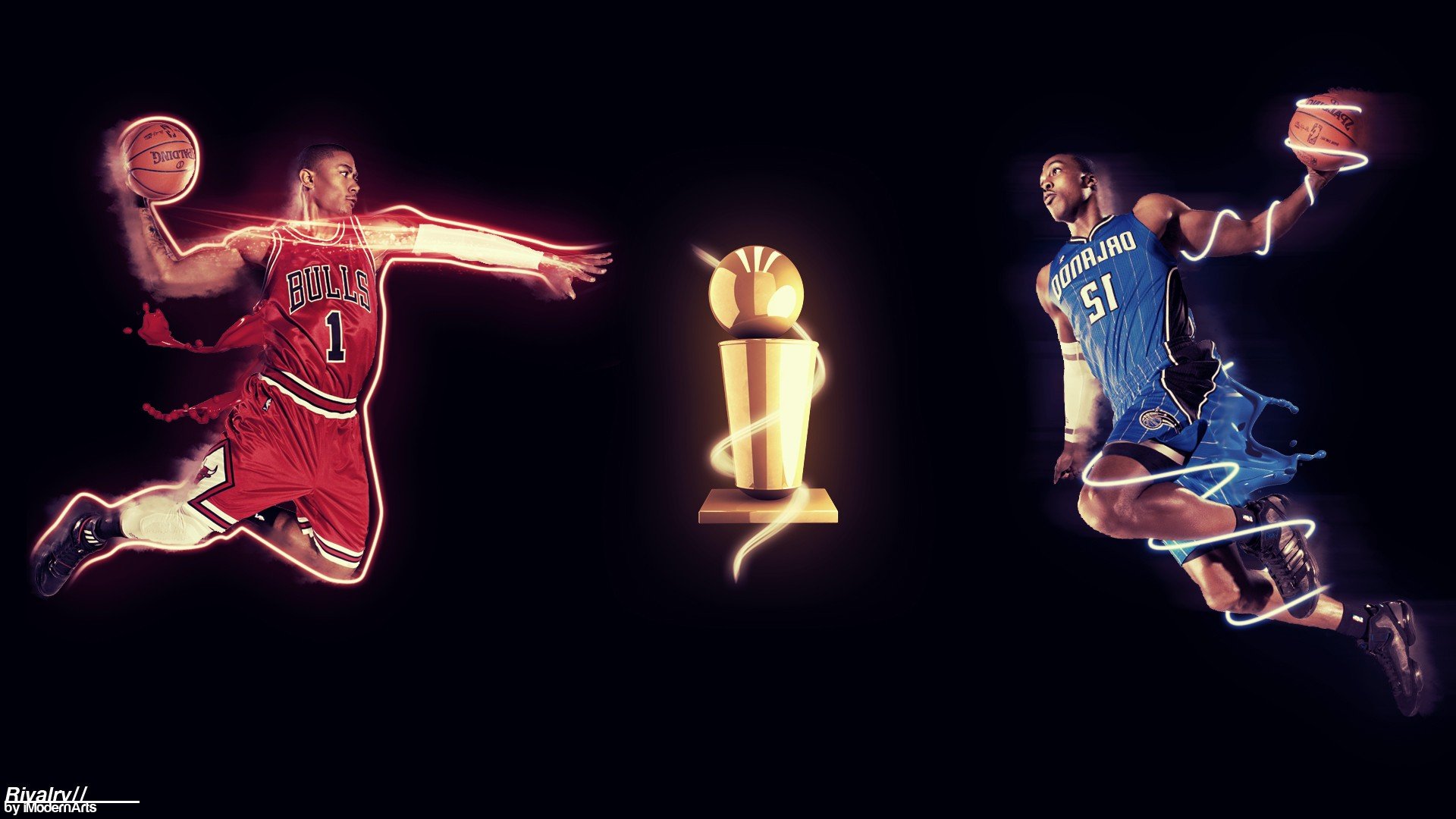 Versus Nba Basketball Chicago Bulls Orlando Magic Wallpaper Background