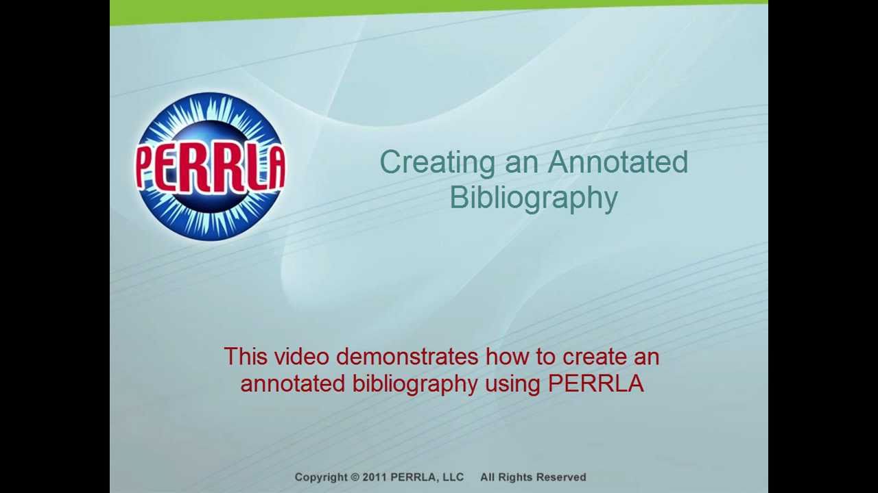 Annotated Bibliography Using Perrla 4th Grade Sample Expository Essay