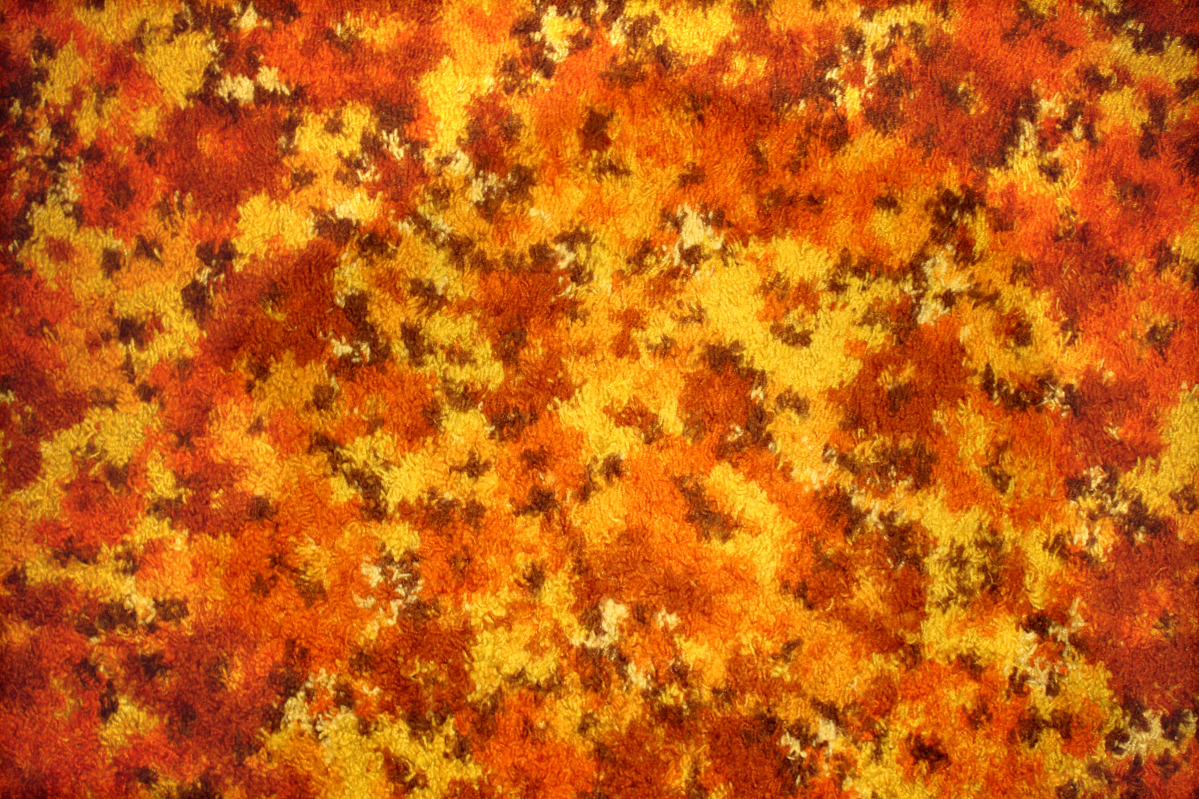 Orange Floral Carpet Texture Picture Photograph Photos Public