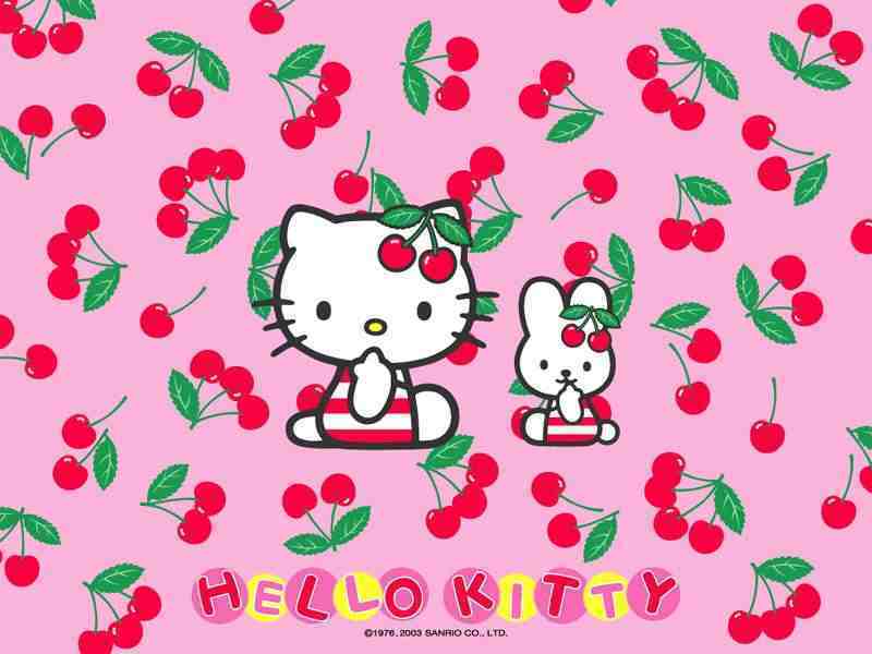Beautiful Hello Kitty Cherry Wallpaper