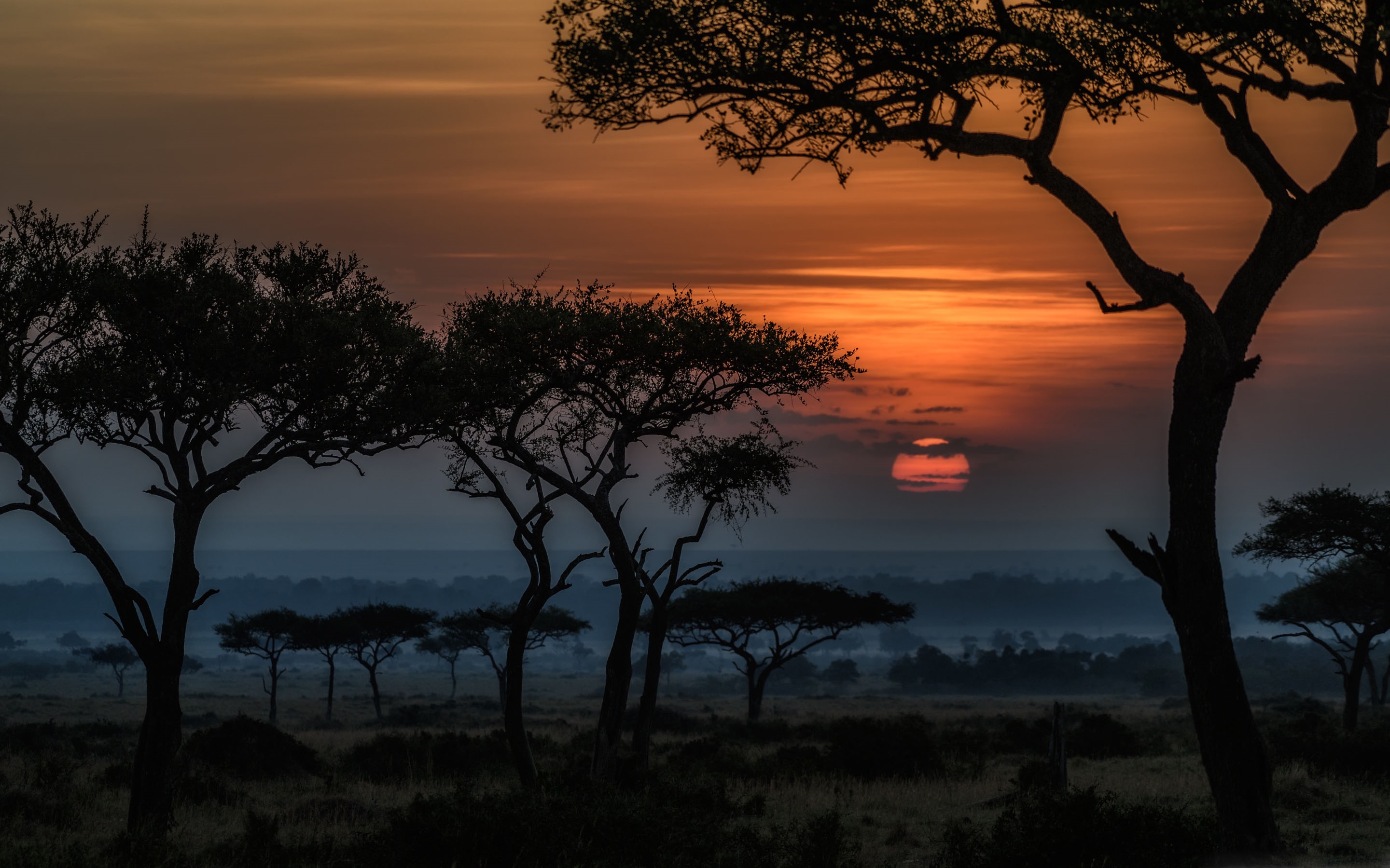 Sunrise In Masai Mara Kenya Africa Macbook Air Wallpaper