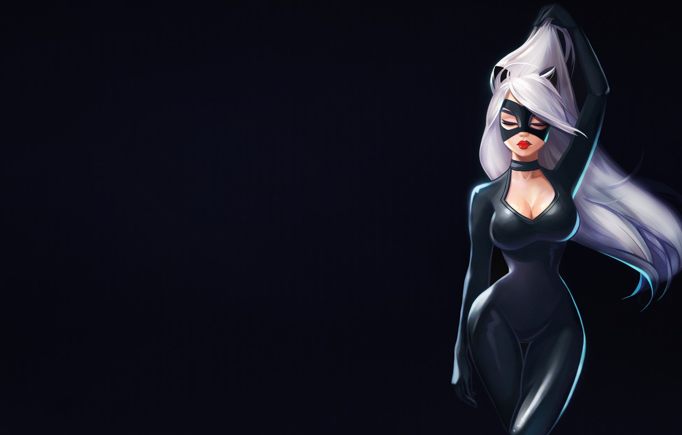 Wallpaper Girl Minimalism Costume Background Art Marvel