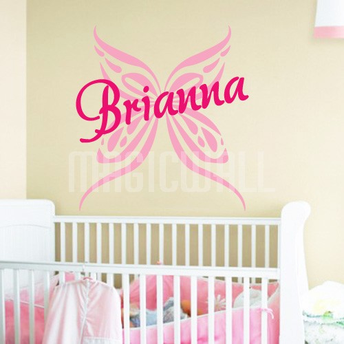 Home Butterfly Personalized Name Monogram Wall Decals Stickers