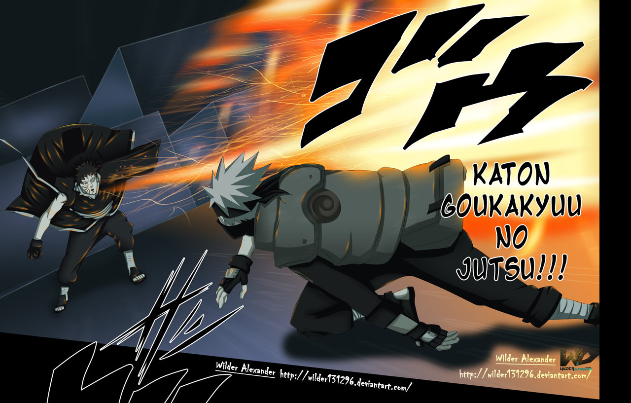 Naruto Manga Obito Vs Kakashi By Wilder131296
