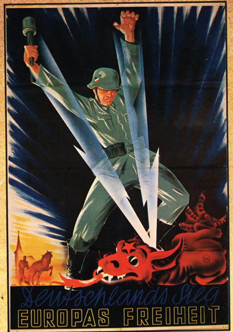 Killing Russian Devil Vintage Propaganda Posters Wallpaper Image