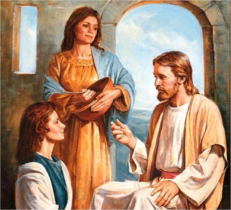 Wallpaper Jesus Christ With Marta And Mary Detail Html