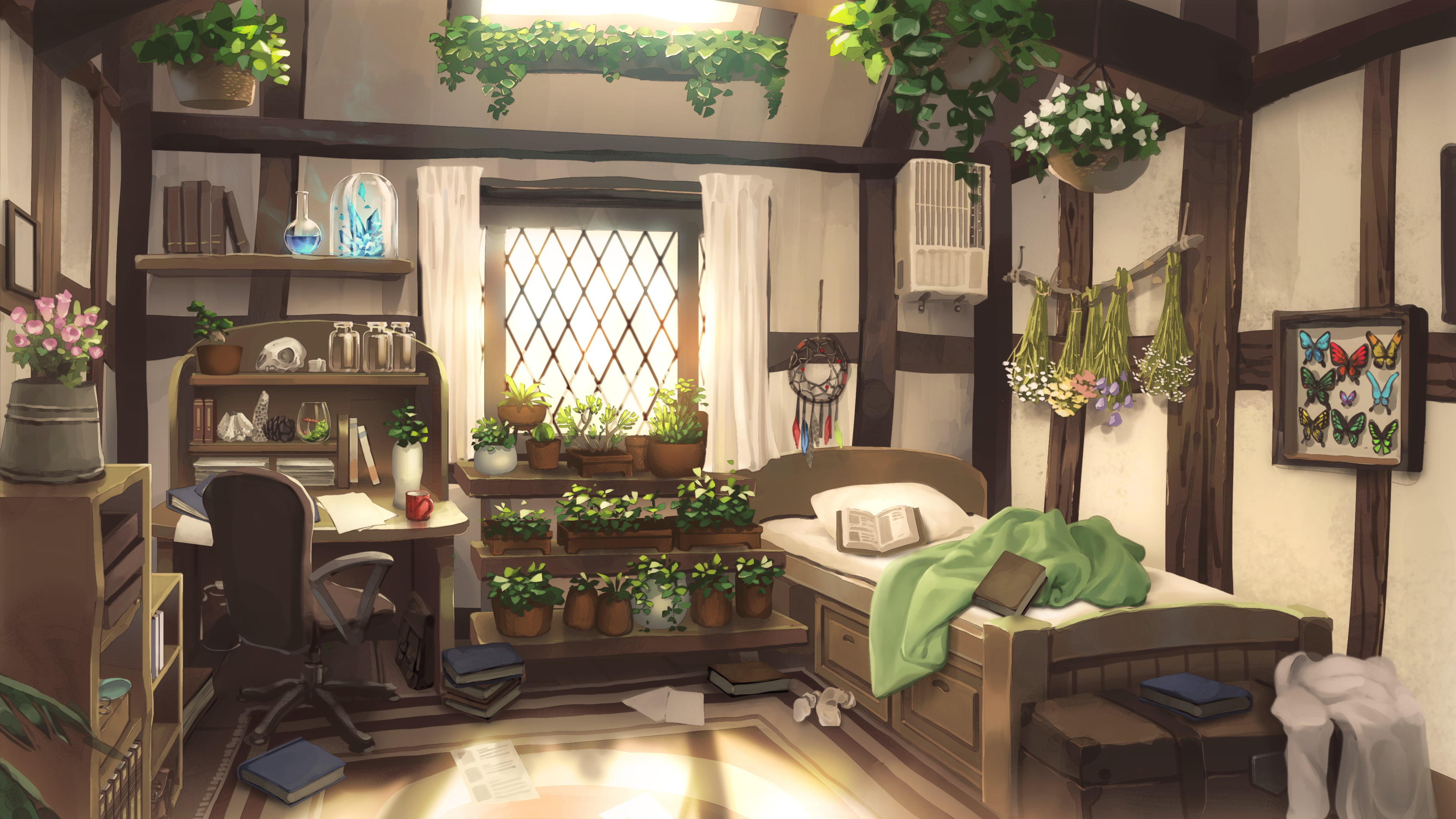 Anime Room 4k Ultra HD Wallpaper By