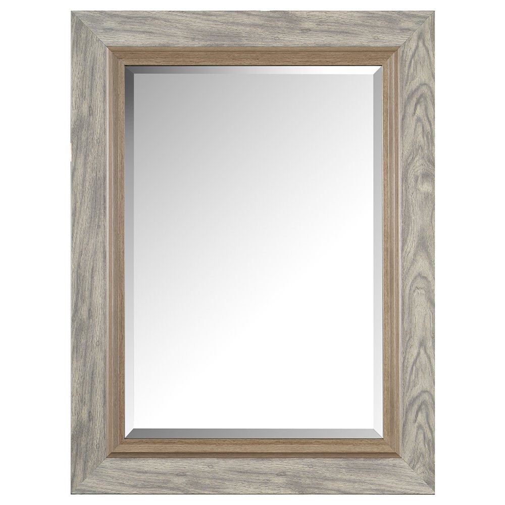 Free download Elegant Washed Wood Look Two Tone Square Framed Mirror