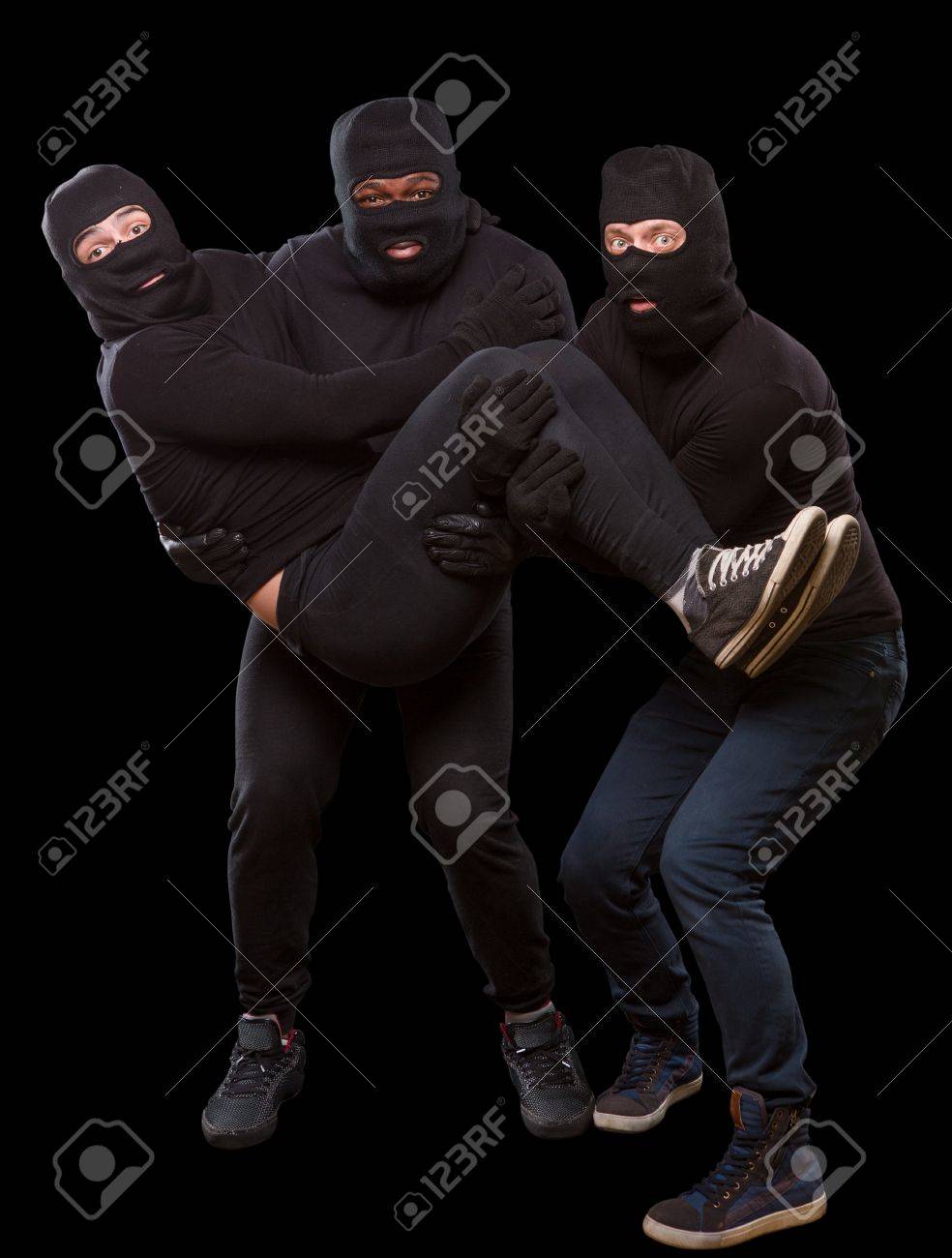 🔥 Download Portrait Of Three Men In Balaclavas And Masks Ready For