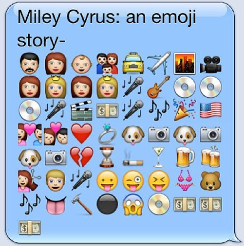 Emoji Text Art Miley Cyrus True Life