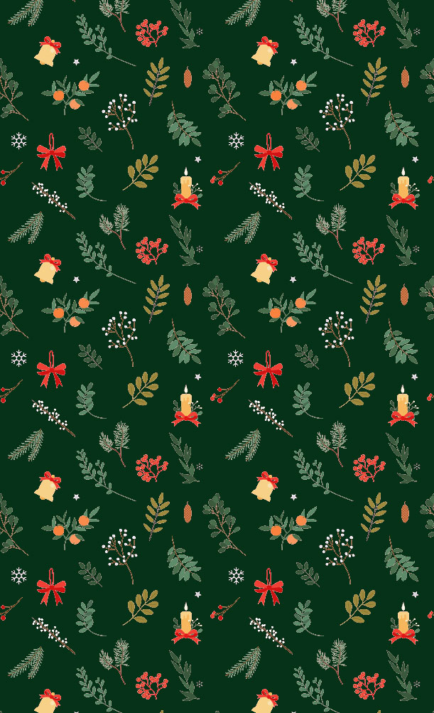 Dark Green Christmas Wallpaper Cute Winter Aesthetic