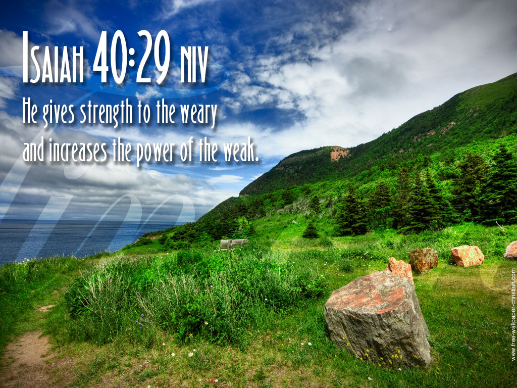 Isaiah 4029   Power and Strength Wallpaper   Christian