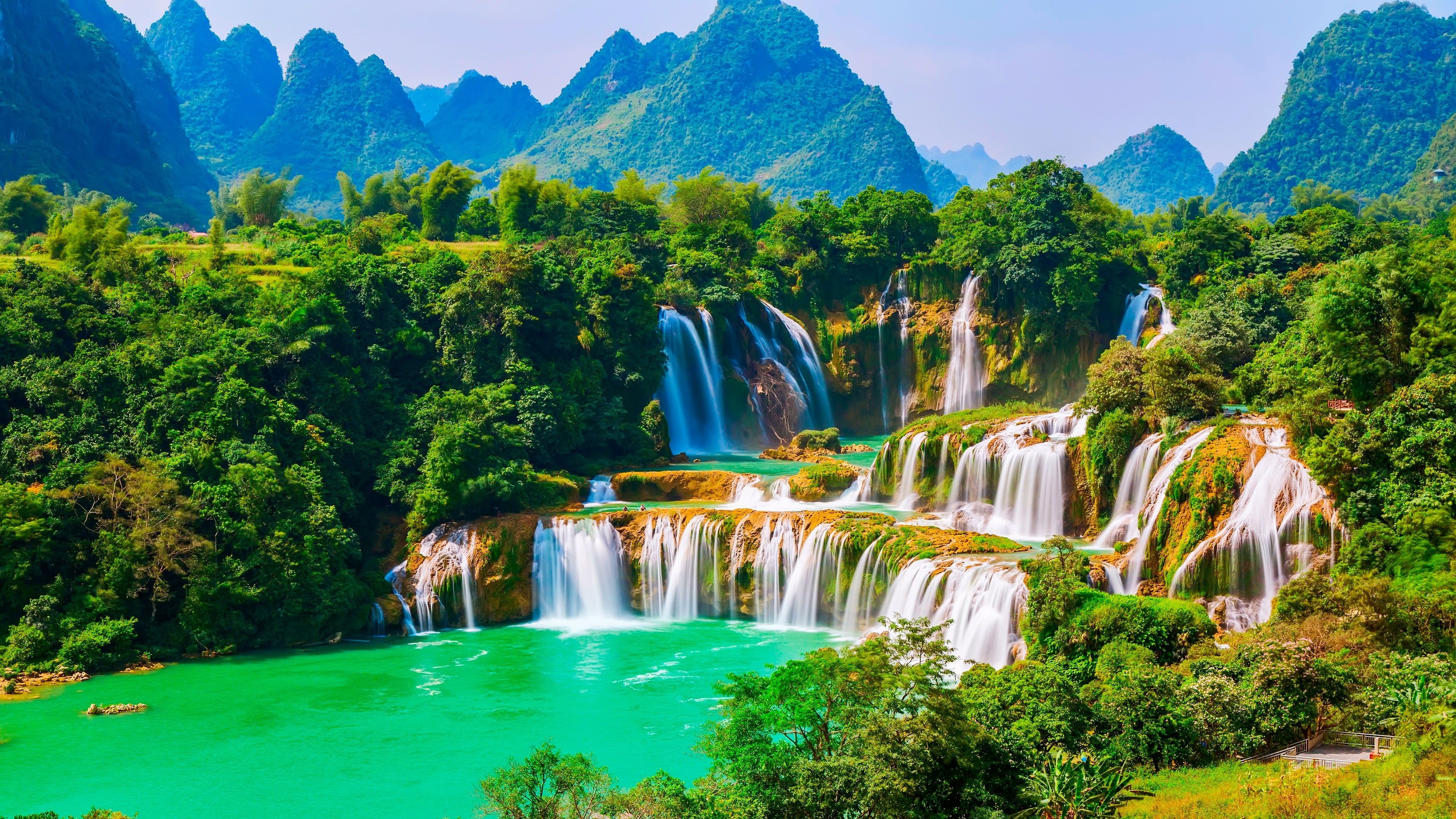 Wasserfall 4k Ultra HD Wallpaper Hintergrund Image