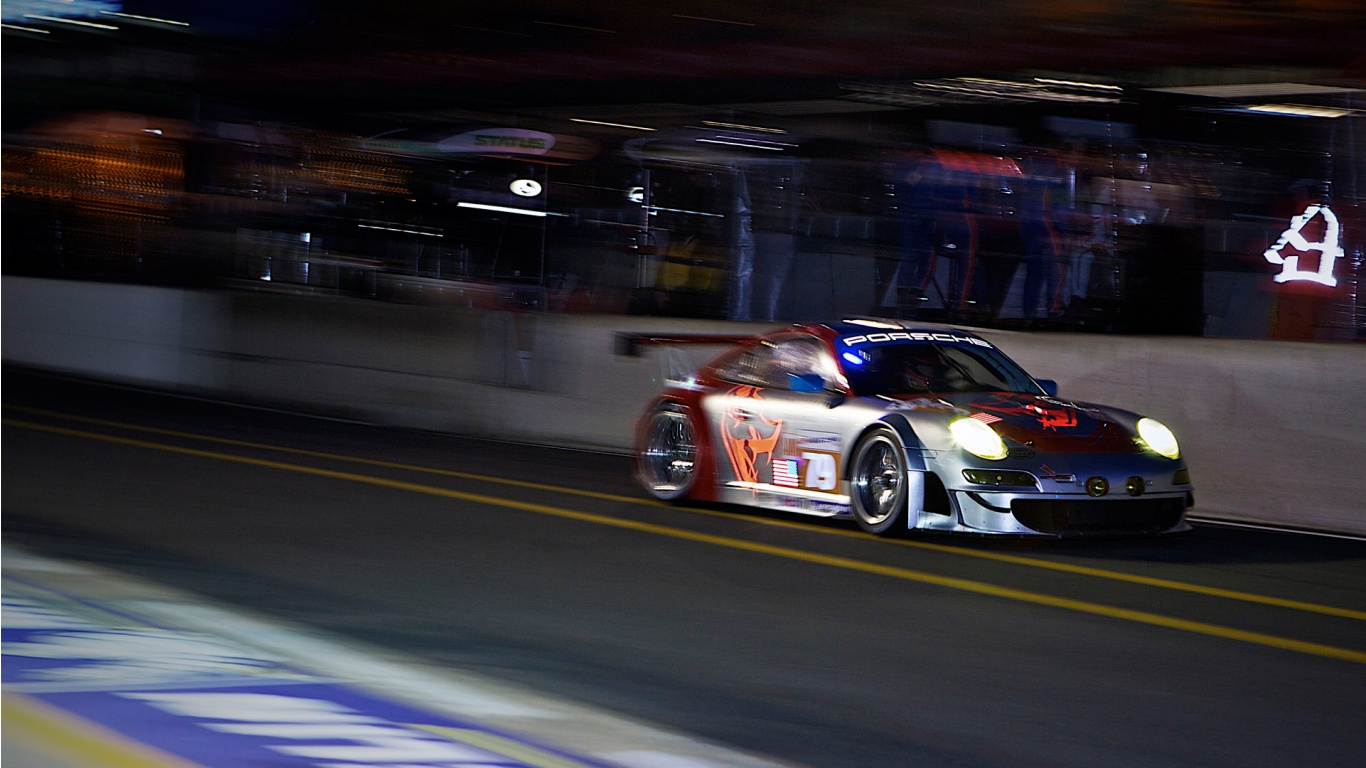 Night Racing Car Wallpaper Porsche