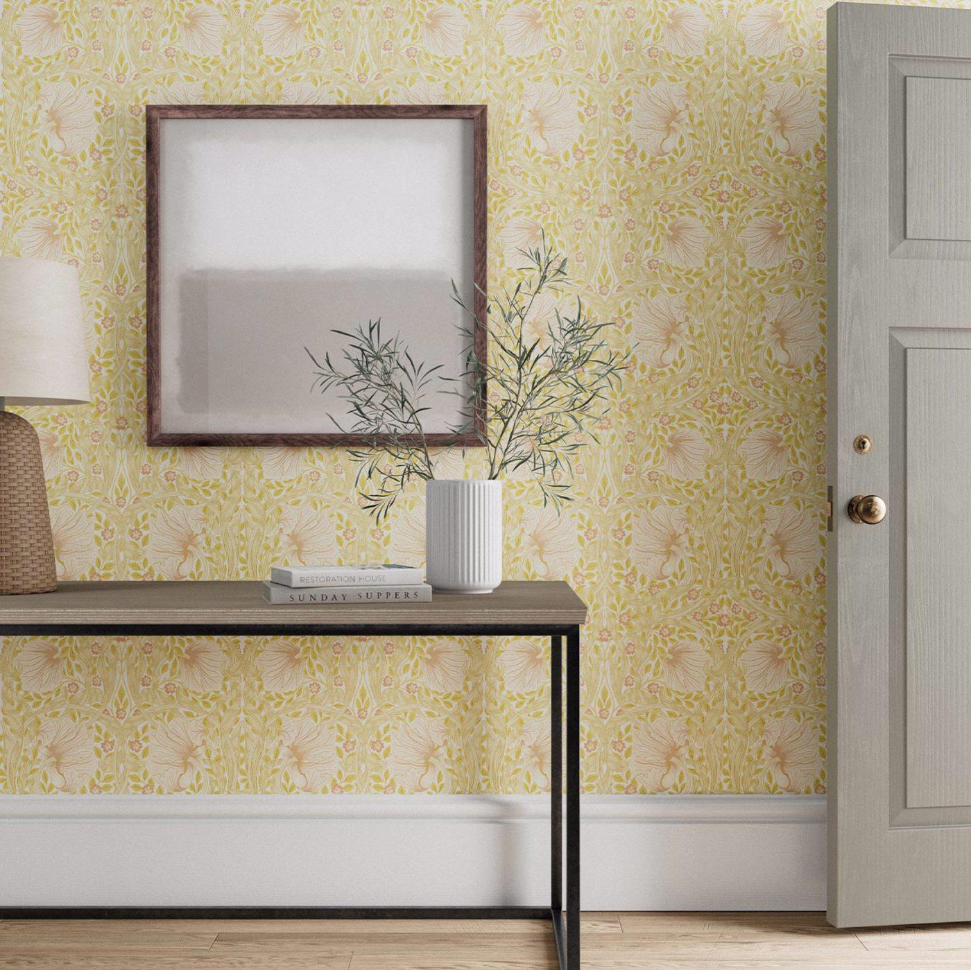 Pimpernel Sunflower Pink Wallpaper Morris Co By Sanderson Design