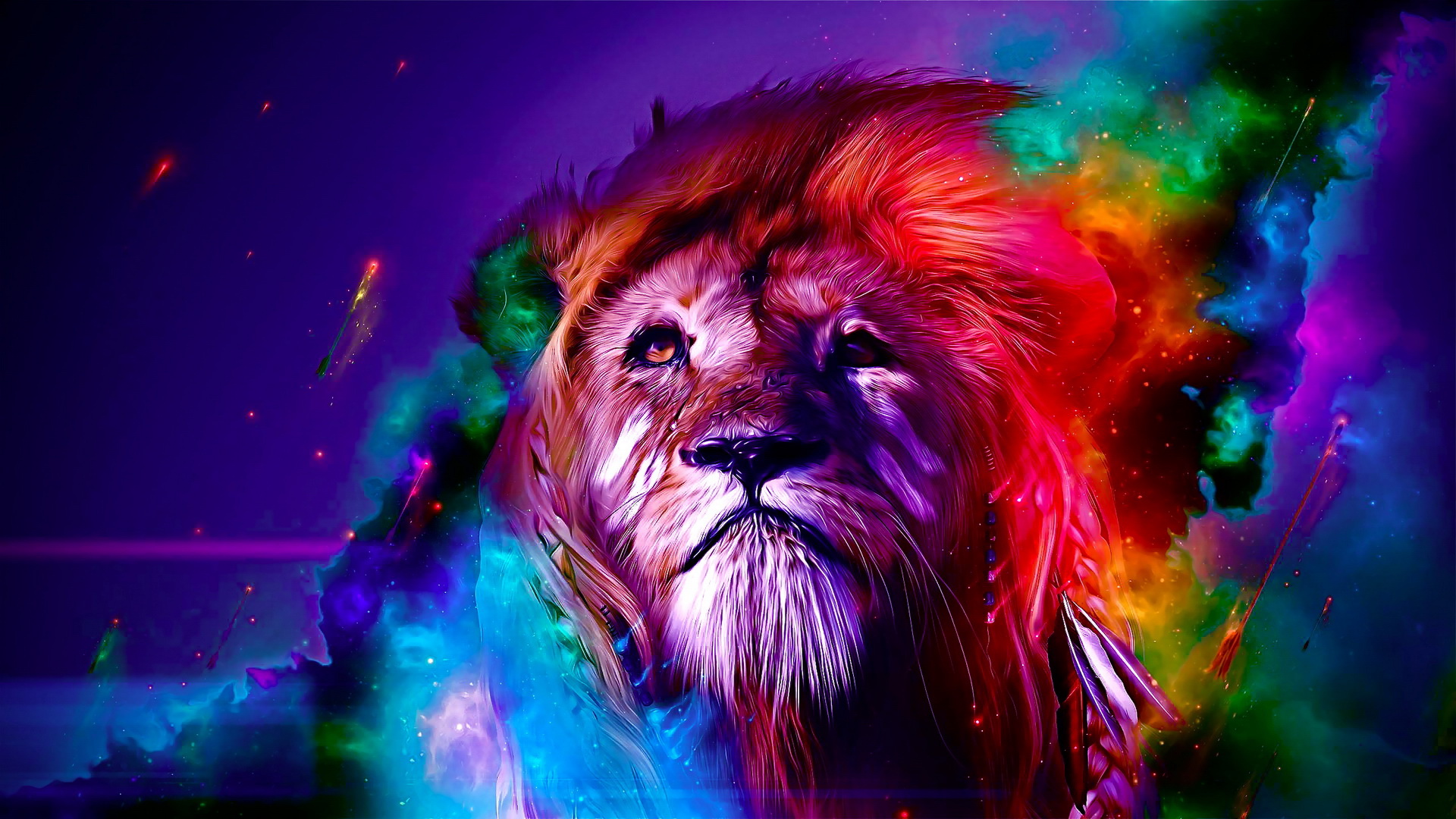 Colorful Lion Wallpaper - WallpaperSafari