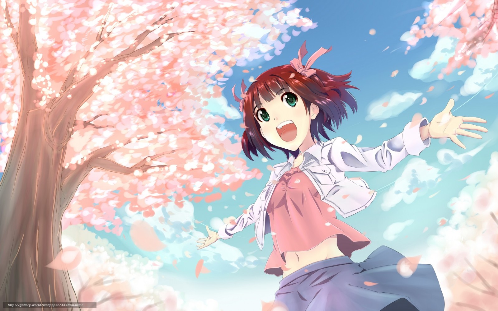 Wallpaper Art Anime Girl Sakura Desktop In