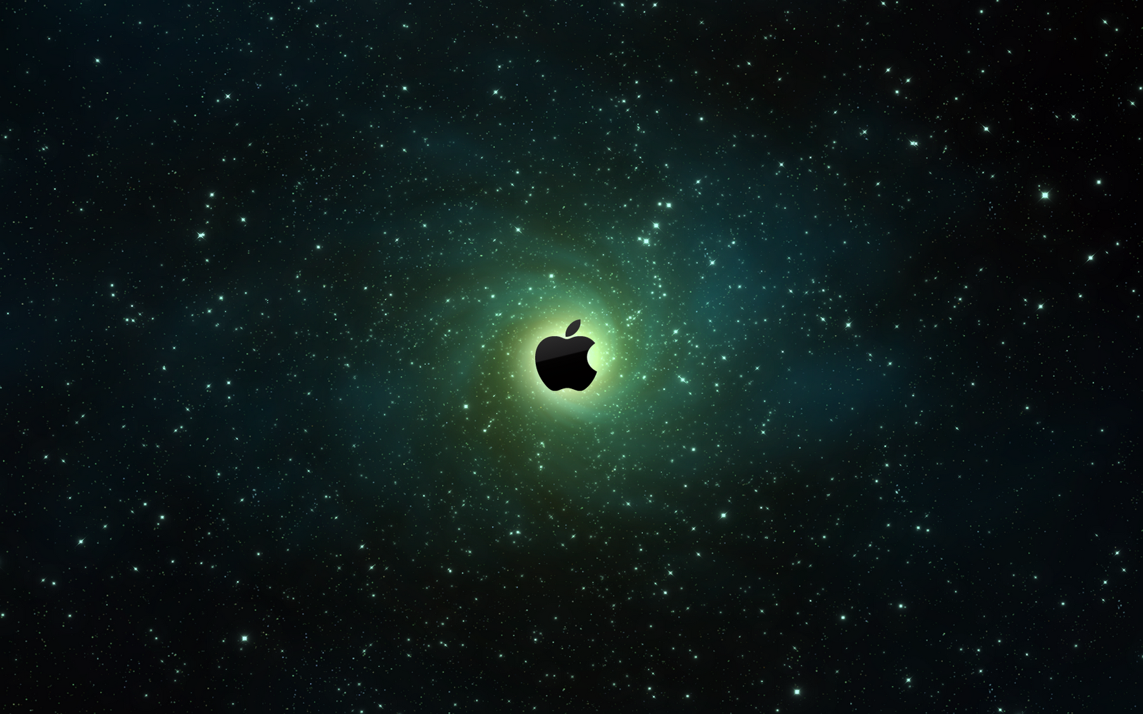 Space And Apple Logo HD Background Wallpaper