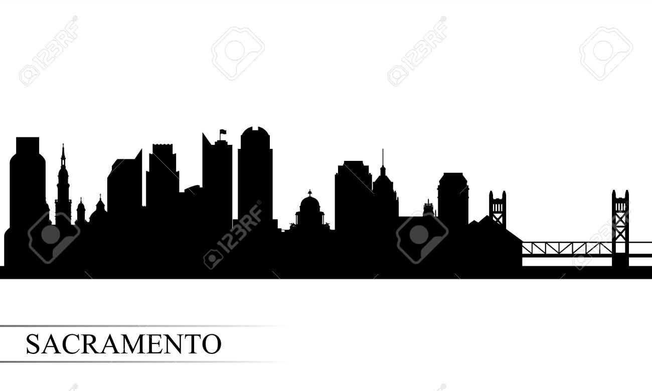 🔥 Free download Sacramento City Skyline Silhouette Background Vector