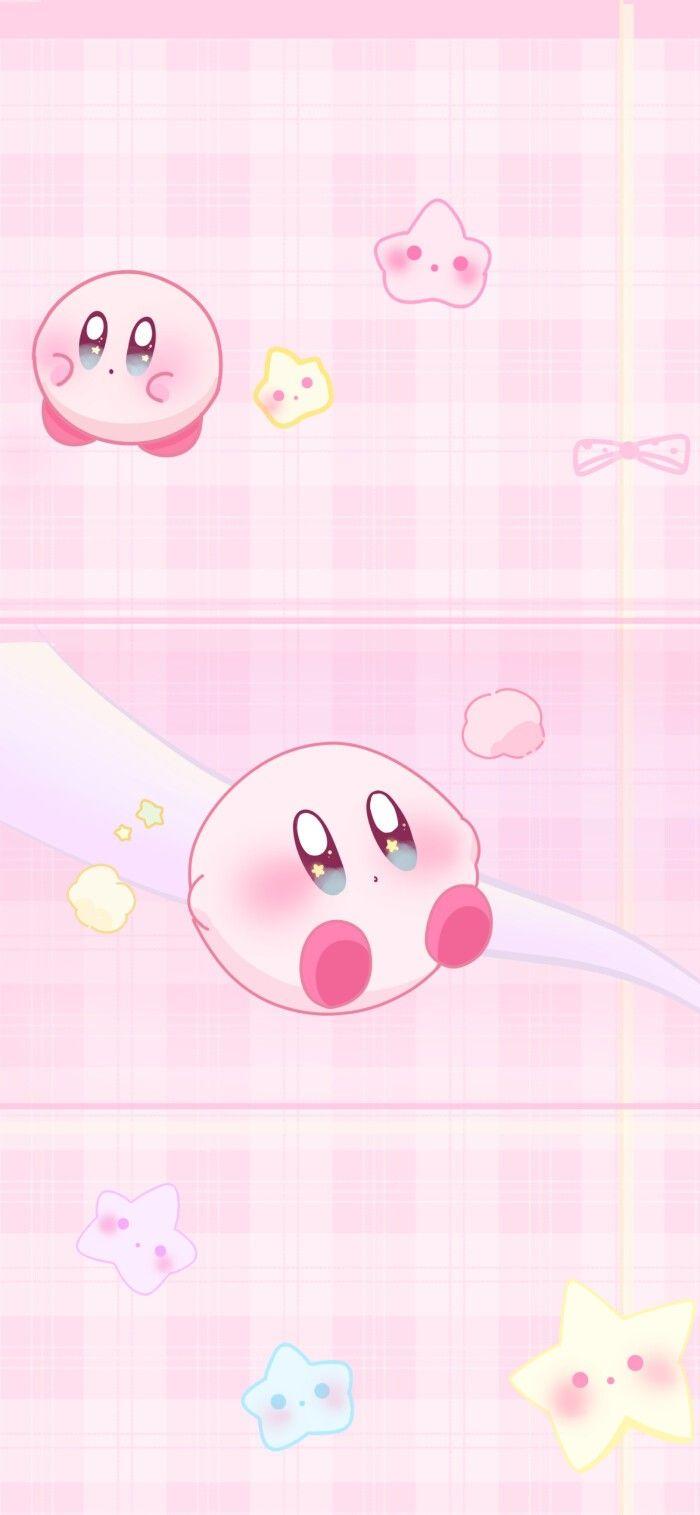 Eileen On Kirby Character Pink Wallpaper