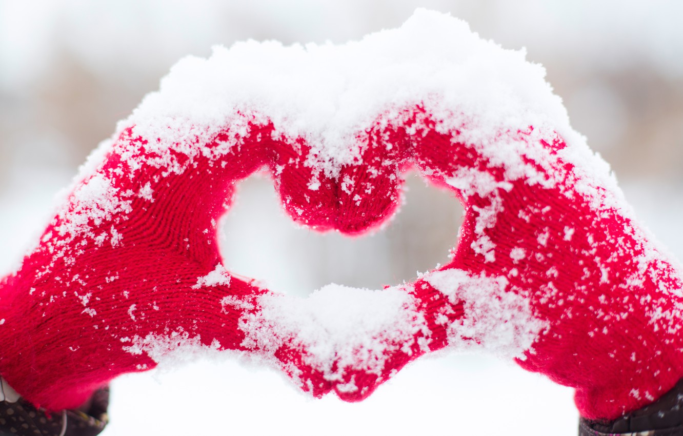 Wallpaper Love Heart Snow Romantic Hands Image