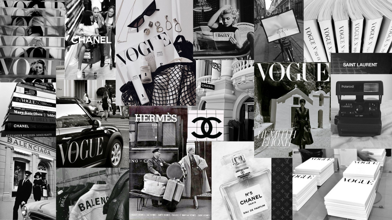 Chanel Wallpaper  Art collage wall Picture collage wall Sparkle wallpaper